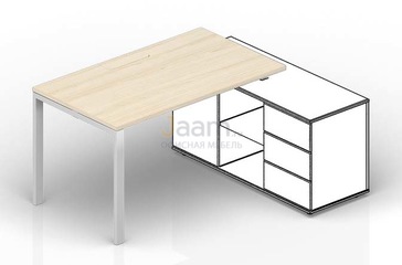 Мебель для персонала Стол для крепления к сервисной опорной тумбе (меламиновый аутлет) STM168FU