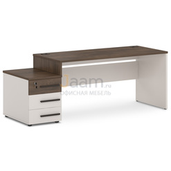 Мебель для персонала Стол с опорной тумбой левый T-26л