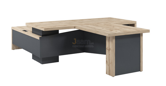 Кабинет руководителя Стол с тумбой и брифинг приставкой правый Т-822пр