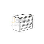 Мебель для гостиниц Офисная тумба с ящиками R6201