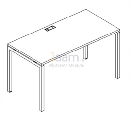 Мебель для персонала Стол письменный на металлокаркасе DUE Б2 024 БП