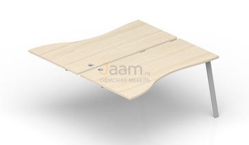 Мебель для персонала Приставной элемент Волна (2 громмета) AR2TPG129V