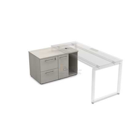 Кабинет руководителя Офисная тумба с 2-мя ящиками и дверкой 9НТ.010