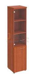 Кабинет руководителя Офисный шкаф для документов узкий со стеклянной прозрачной дверью  ПТ 986