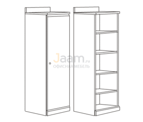 Мебель для гостиниц Офисный шкаф с воротником правый R5706V