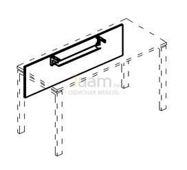 Мебель для персонала Экран стола 180 с кабель-каналом А4 Б 844