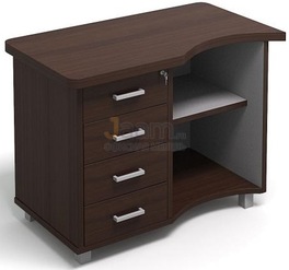 Кабинет руководителя Офисная тумба 4-х секционная приставная с открытыми полками 206 прав./лев.