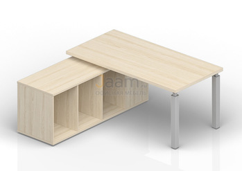 Кабинет руководителя Стол на сервисной опорной тумбе левый BL180TSG