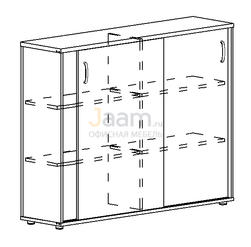 Мебель для персонала Офисный шкаф-купе средний (для 2-х столов 70) А4 304